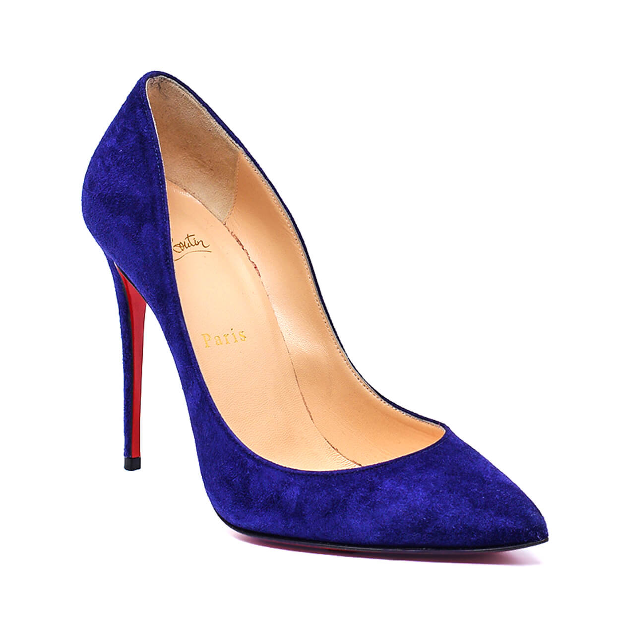 Christian Louboutin-Saks Blue Suede So Kate Stiletto Pumps 39 